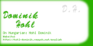 dominik hohl business card